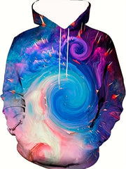Universe Planet 3D Print Hoodie Men Autumn Winter