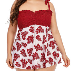 Floral Print Top & Panty Swimsuit Set 2pcs