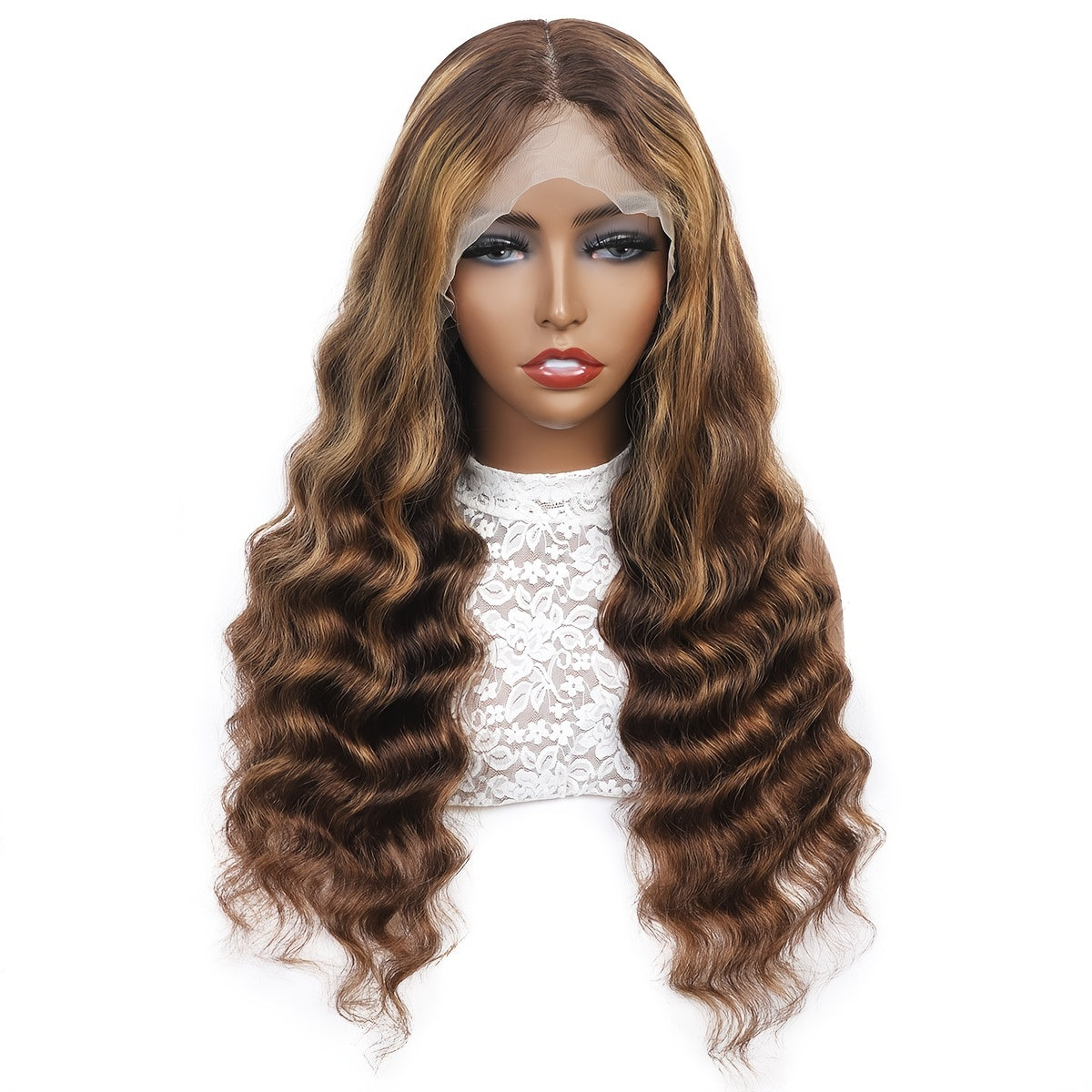 Honey Blonde Highlight Wig P4 27 Colored Human Hair 13x4 Closure Wig