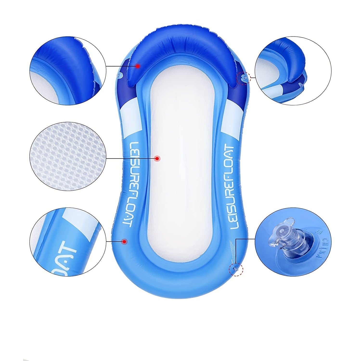 Inflatable Pool Lounger for Adults Float Hammock Raft