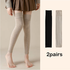 2 Pairs Cashmere Knee High Leg Warmers Women's Stockings