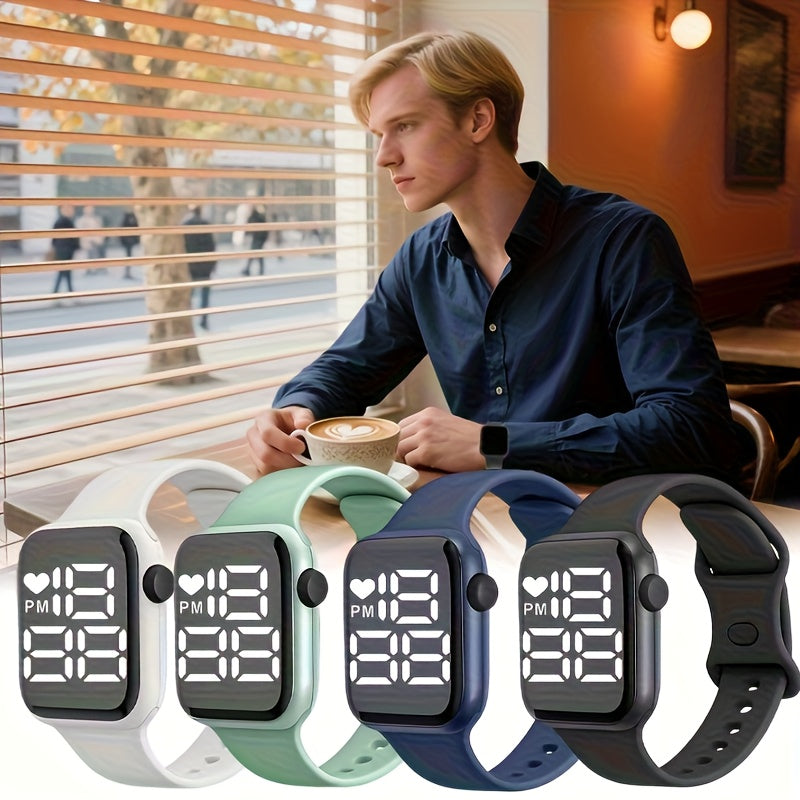 3pcs Sports LED Watch Set Party Decor Square Digital Watch Gift