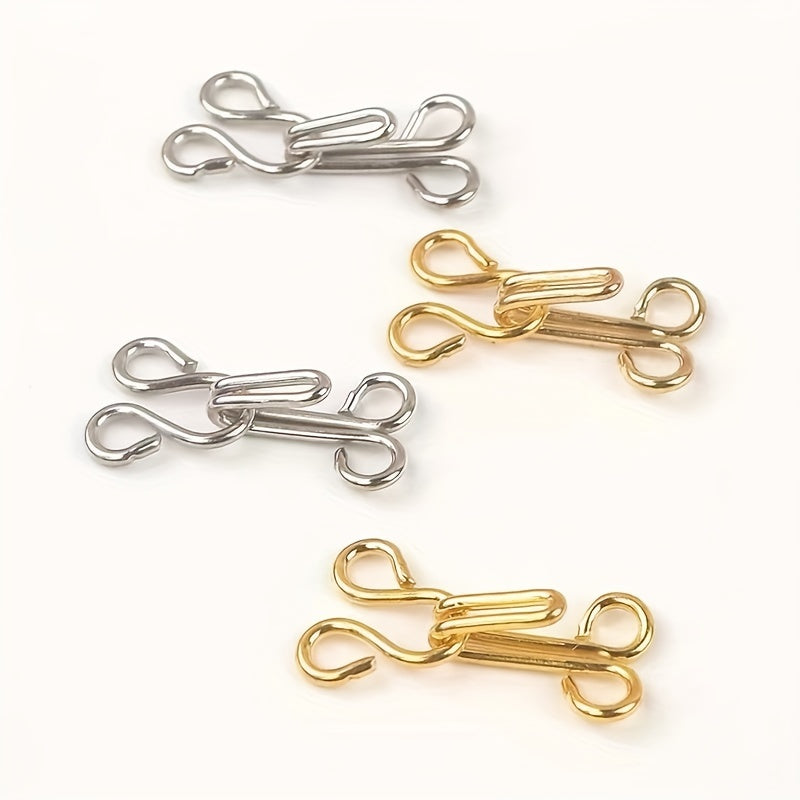 40 Double Seam Hook Eye Buckles for Clothes Pants Skirts DIY Crafts