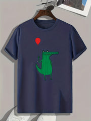 Dinosaur Print Men's Graphic T shirt Casual Comfy Tees For Summer