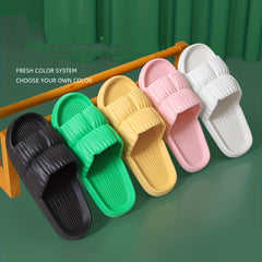 Women's Pleated Cloud Slides Soft Sole Non Slip Home Shower Slides
