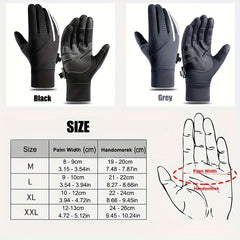 Winter Cycling Gloves Waterproof Non-slip Touchscreen Plush Windproof