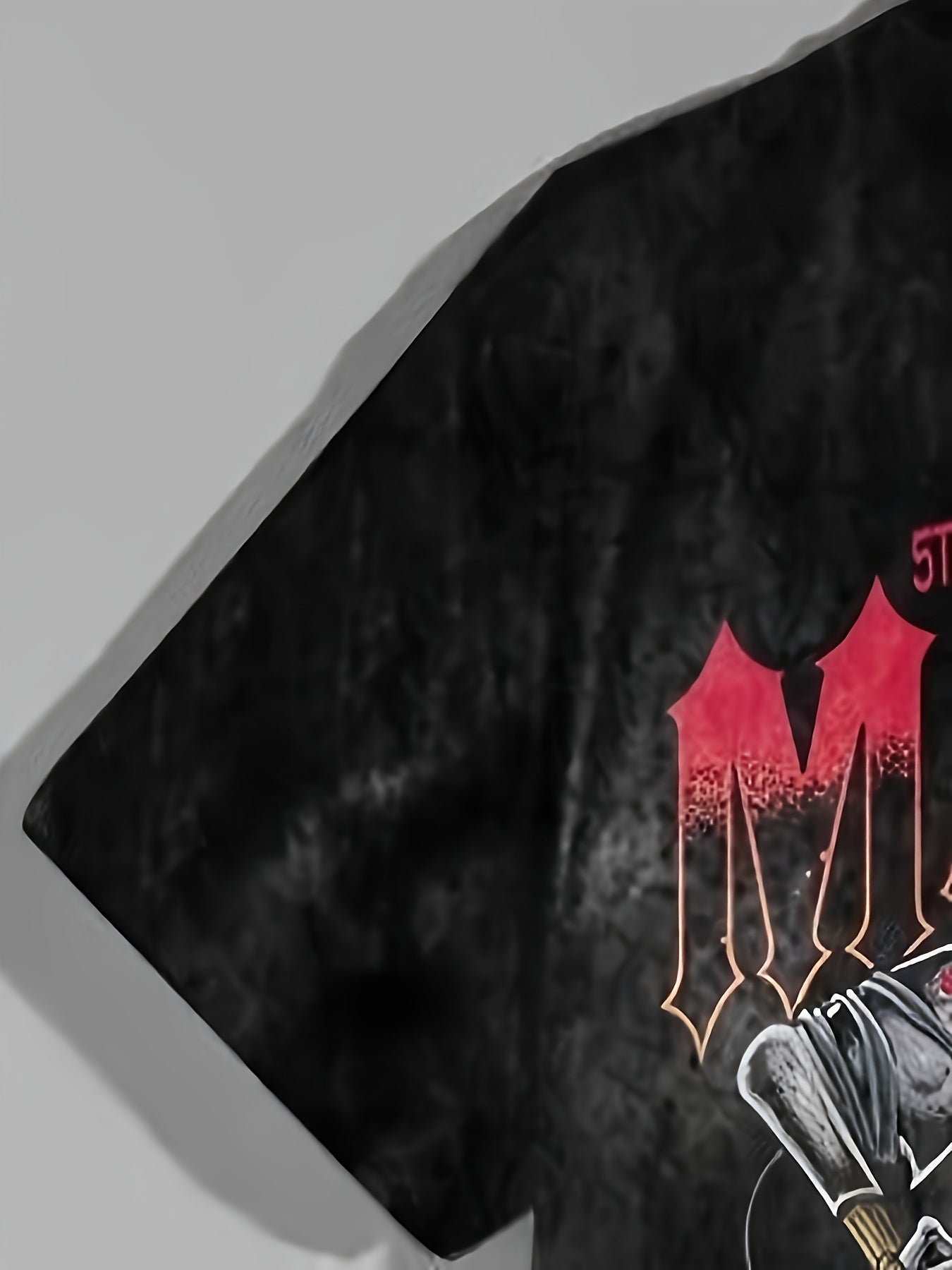 Skeleton Pattern Print Men's Short Sleeve T shirt Graphic Tee