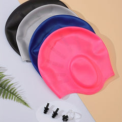 80g Silicone Waterproof Swim Hat Nose Clip Ear Plug Set for Pool & Outdoor Fun