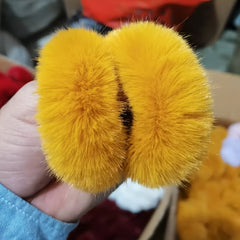 6Pcs Fuzzy Furry Fur Hair Elastics Tie Scrunchies Hair Accessories