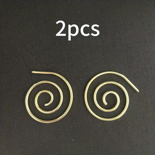 2pcs Spiral Cable Knitting Needle Circular Yarn Sewing Bent Tapestry Needles