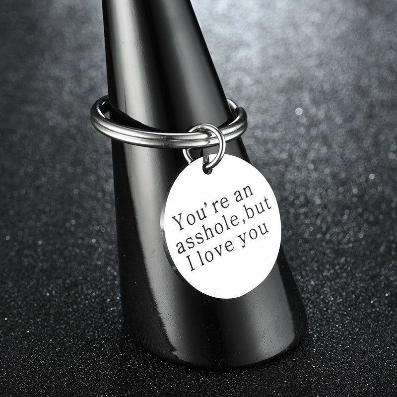 Stainless Steel Couple Keychain Men Women
