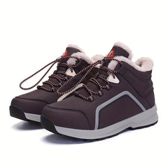 Women's Winter Hiking Shoes Plush Inner Thermal Non slip Walking Shoes