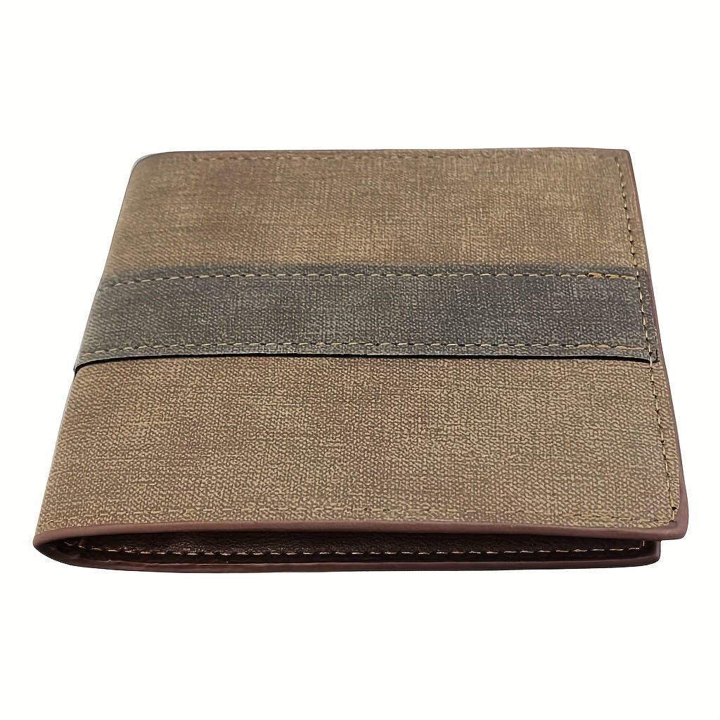 Men's Block Short Wallet Money Clip Card Holder Coin Purse