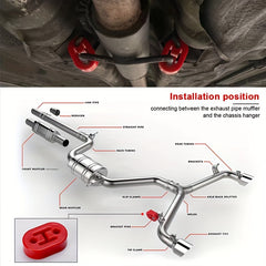 4pcs Universal Rubber Exhaust Hanger Muffler 2 Hole 0.47in Insulator Support