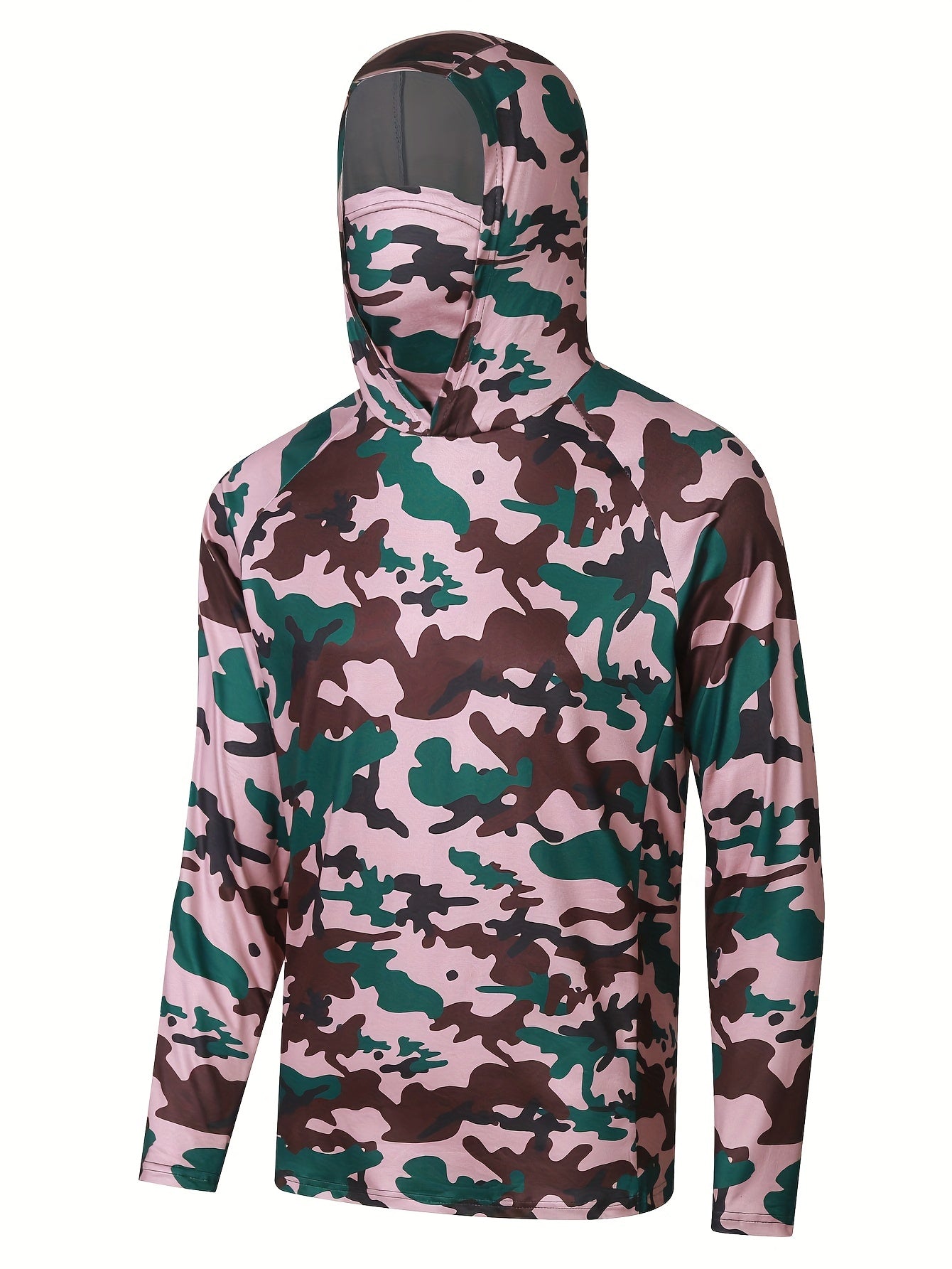 Men's Camo Hooded Sweatshirt UPF 50 Sun Protection