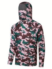 Men's Camo Hooded Sweatshirt UPF 50 Sun Protection