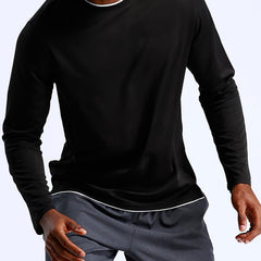 Men's Quick Drying Running T-shirt for Fall Winter Fitness