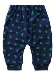 3pcs Baby Boys Elastic Waist Cotton Pants Set with Assorted Designs