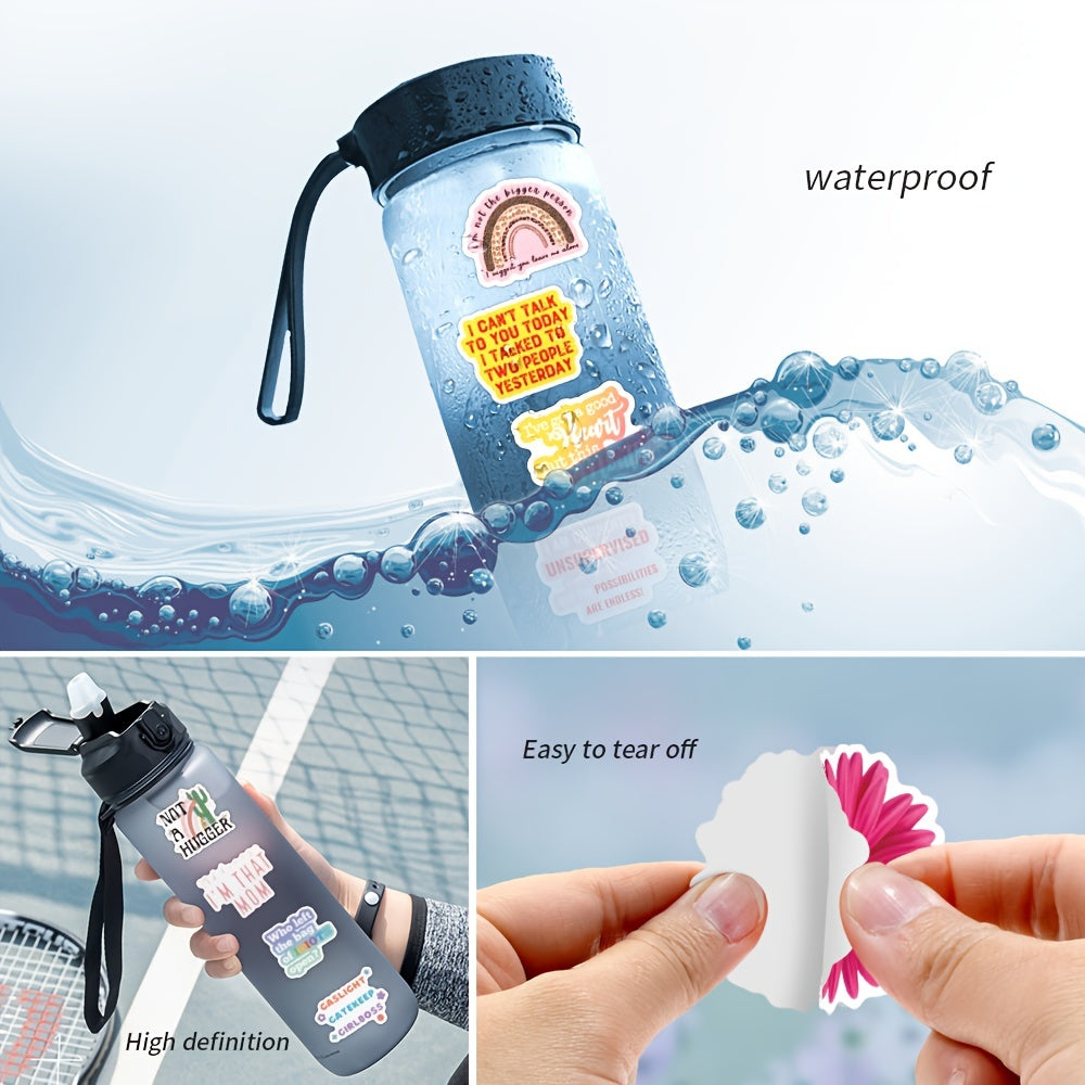 120 Sarcastic Stickers Funny Quotes Adults Water Bottle Laptop Phone Hard Bumper