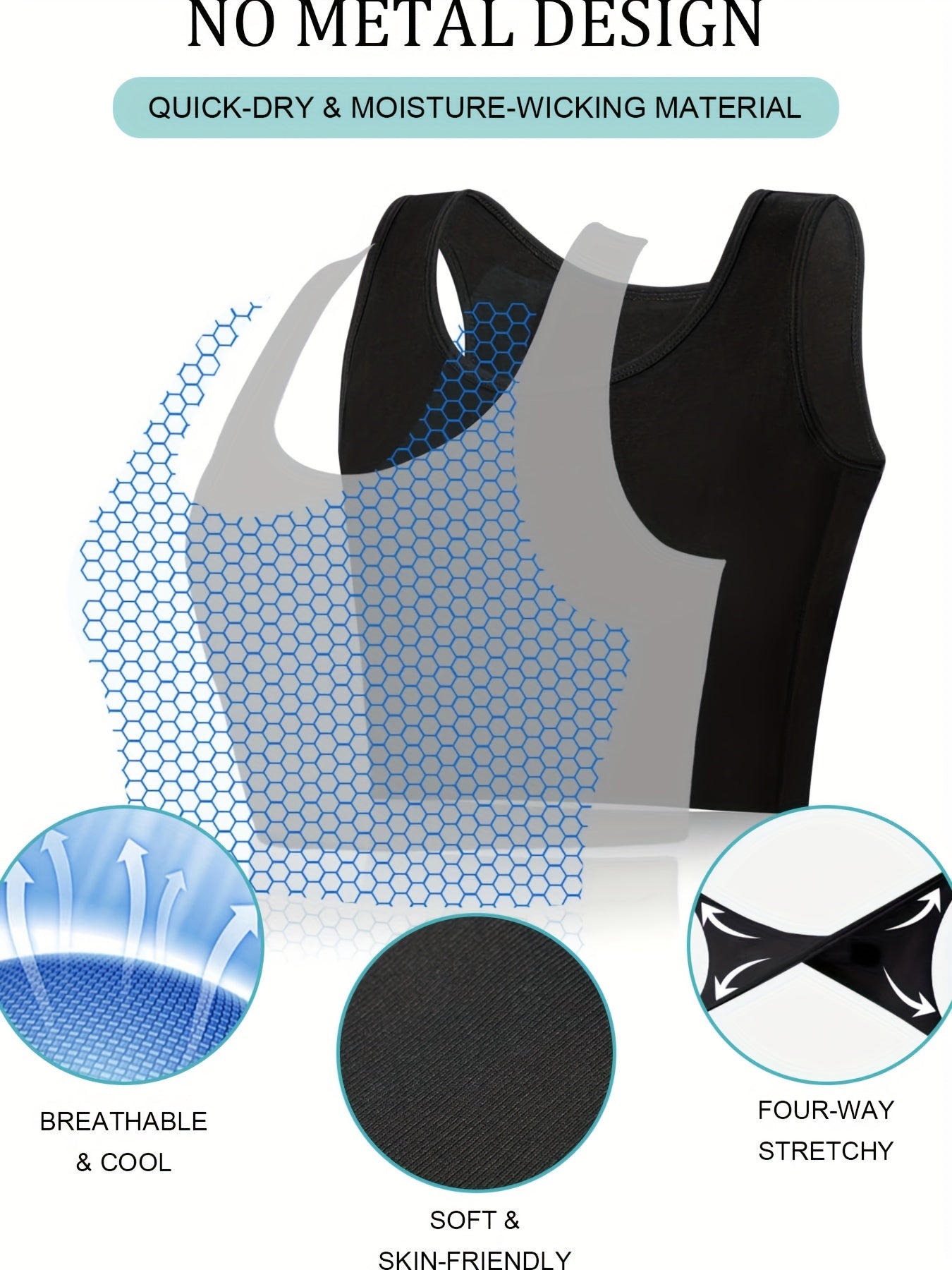 Shaping Tank Top Tummy Control Slimmer Crew Neck Women's Underwear