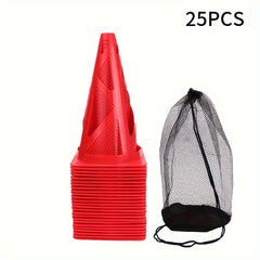 25pcs Soccer Ball Cones Agility Speed Training Equipment
