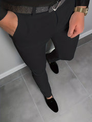 Slim Fit Stretch Dress Pants Men Semi-Formal Business Slacks