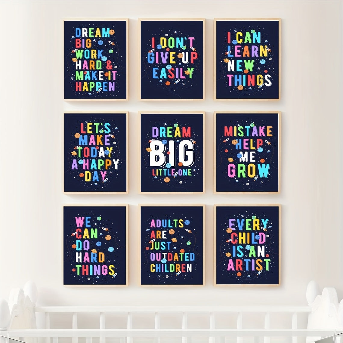 Outer Space Poster for Kids Room Decor
