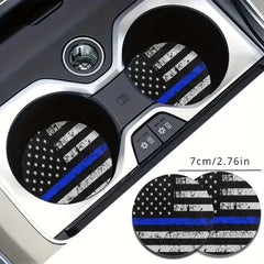 2pcs American Flag Cup Holder Car Coaster Accessory Gift Water Cup Mat