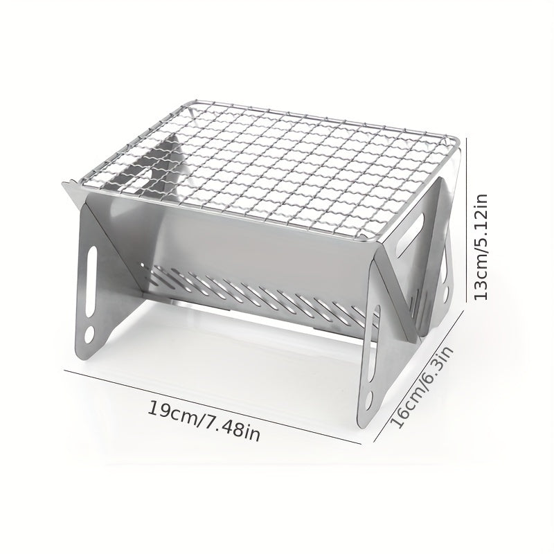 Portable Mini Charcoal Grill for Outdoor Camping and Picnics