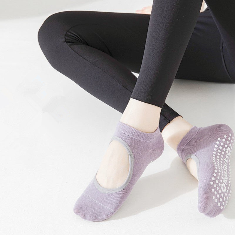 Women's Backless Yoga Socks Non slip Sports Socks With Extra Grips