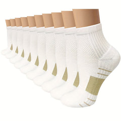 Men's Mid Crew Sport Socks - Sweat Absorbing Nylon Blend - Comfy & Breathable