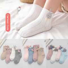 Girls Cartoon Animal Ankle Socks for Toddlers