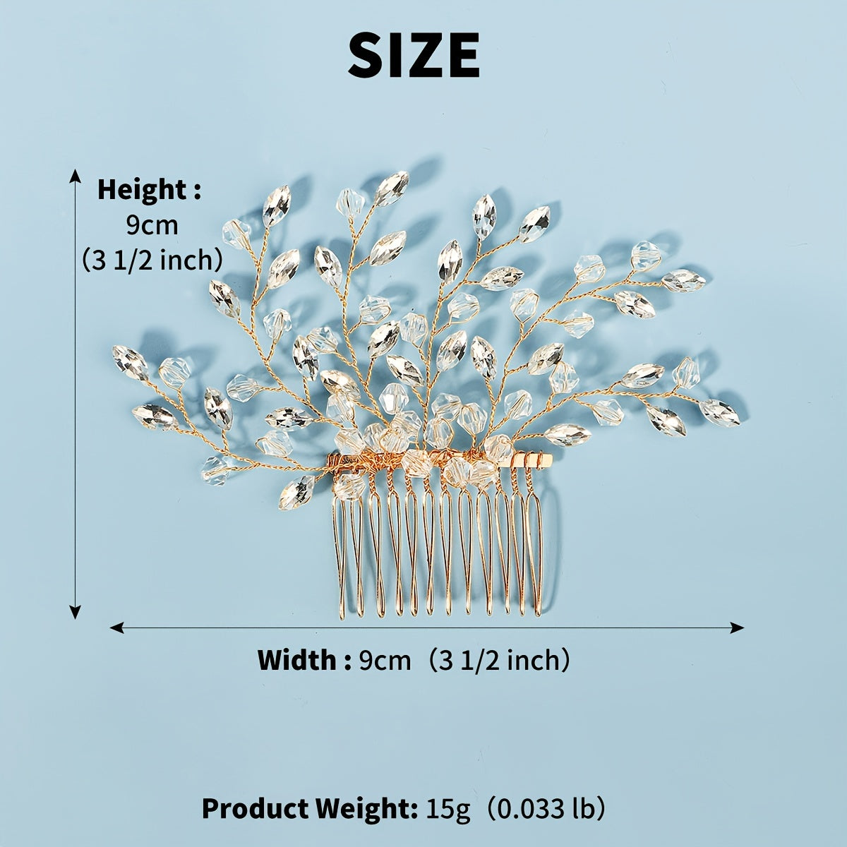 Crystal Pearl Bridal Hair Comb Rhinestone Hair Jewelry