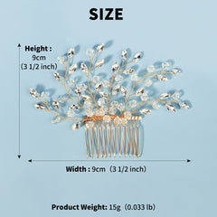 Crystal Pearl Bridal Hair Comb Rhinestone Hair Jewelry