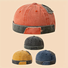 Cotton Sunshade Ripped Distressed Beanie Hat for Men Women