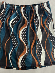 Geo Print Backless Tube Top for Women