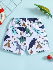 Dinosaur Print Swim Shorts for Boys - Summer Fun