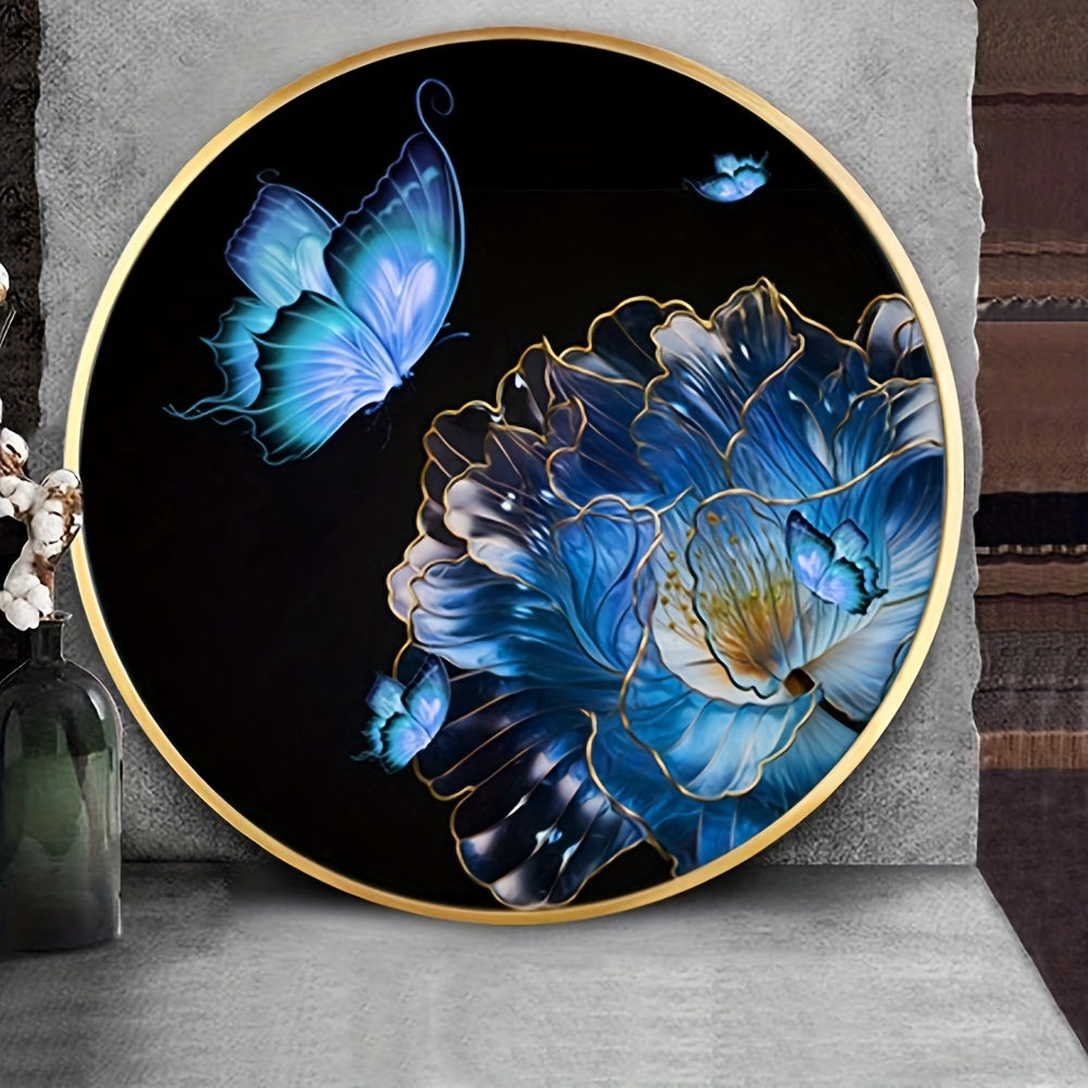 Needlework DIY Cross Stitch Kit Flower Butterfly 11CT Printed Canvas Painting