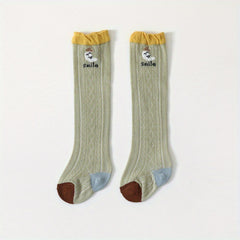 Baby Summer Long Tube Mesh Socks - Mosquito Repellent Knee Length Cartoon Socks