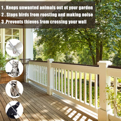 12pcs Fence Wall Spikes Bird Cat Deterrent Security