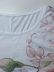 Floral Print Short Sleeve Casual Dress With Pockets