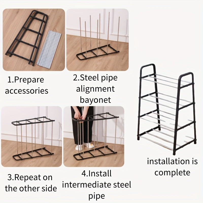 5-Layer Shoe Cabinet Rack with Removable Layers