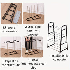 5-Layer Shoe Cabinet Rack with Removable Layers