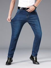 Men's Stretch Straight Leg Jeans Business Gift