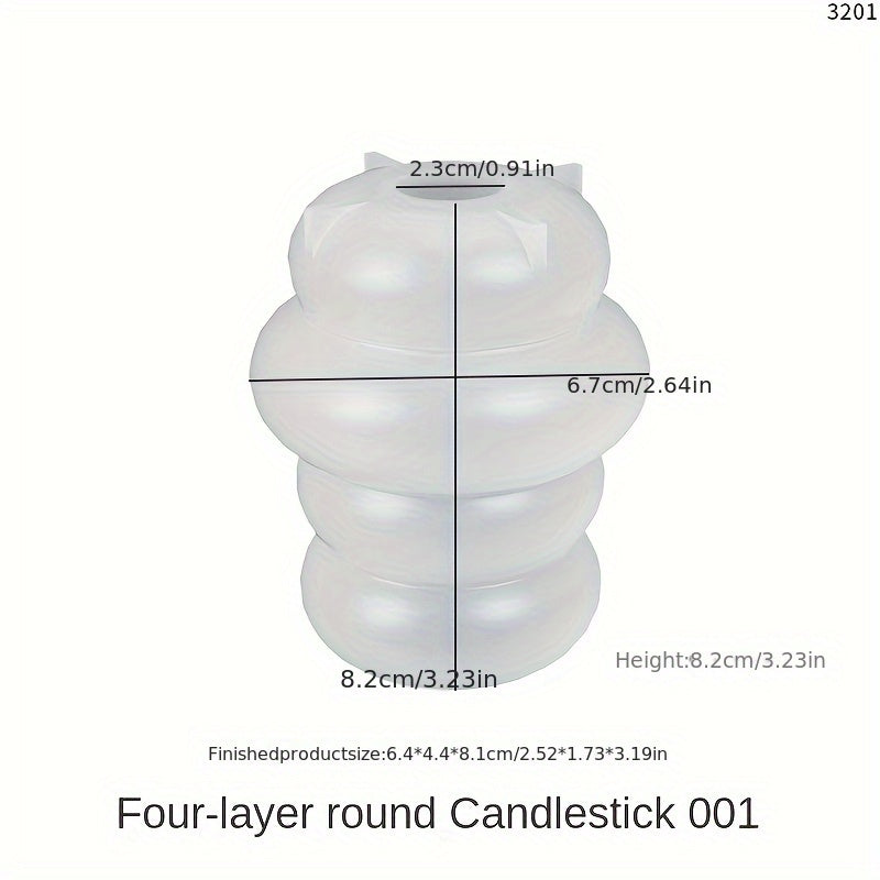 Donut Stacking Candle Holder Silicone Mold DIY Craft Home