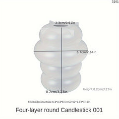 Donut Stacking Candle Holder Silicone Mold DIY Craft Home