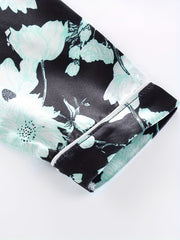 Girls Floral Print Long Sleeve Top & Pants Pajamas Set