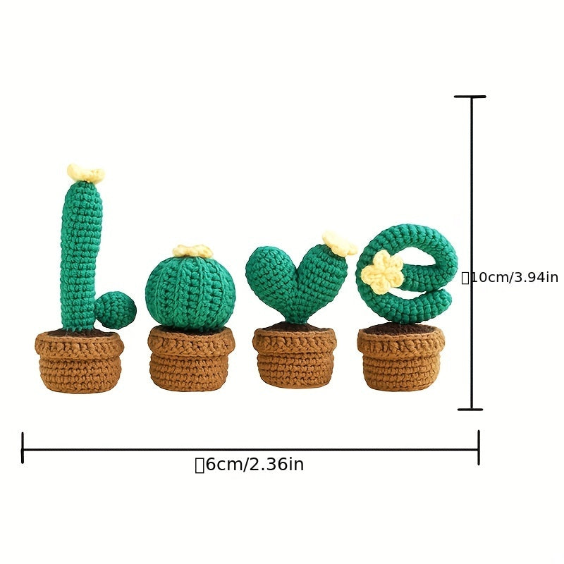 1pc Crochet DIY Wool Thread Pack Dark Cactus Ornament