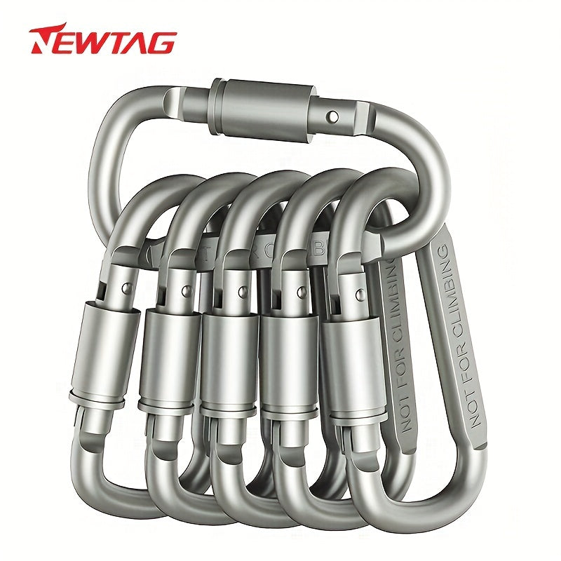 6pcs Aluminum Carabiners for Outdoor Activities