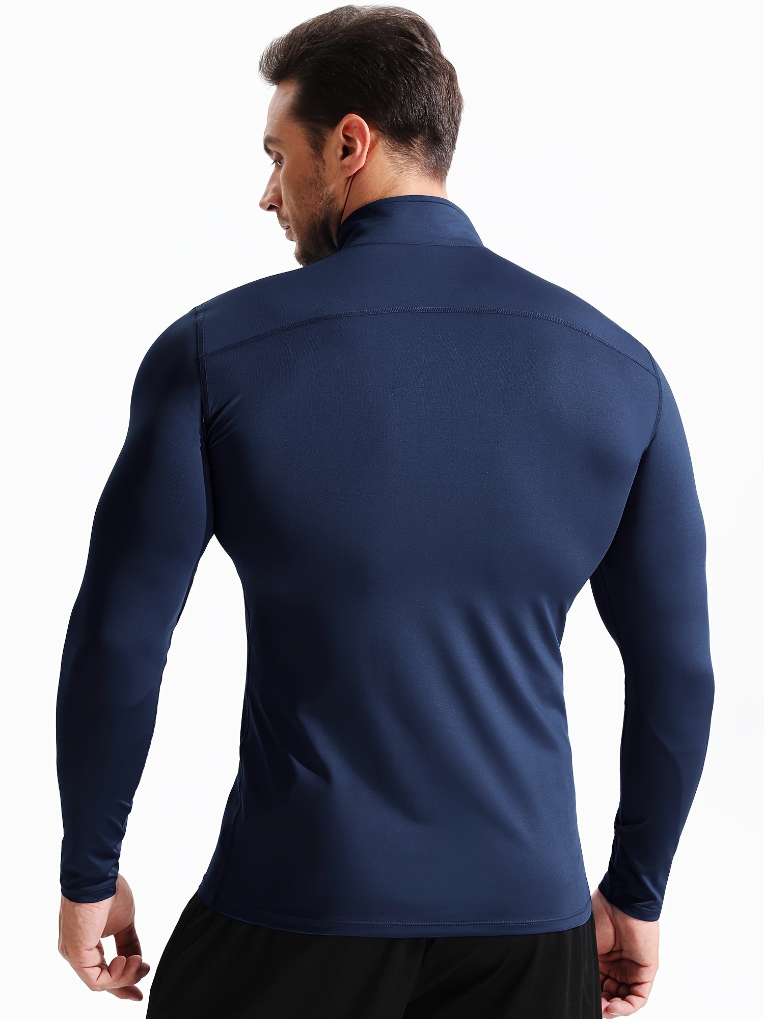 Men's Quick Drying Compression 1/4 Zip Pullover Long Sleeve Base Layer